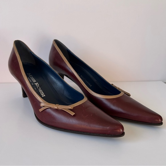 MISS ROSSI pointed leather pumps - Picture 7 of 12